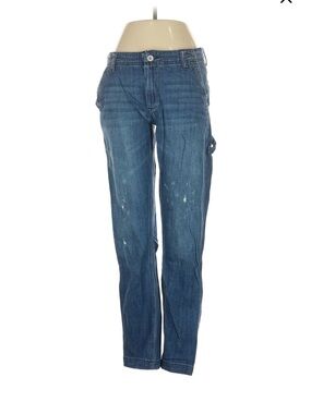 Pilcro and the Letterpress Medium Blue Straight-Leg Jeans